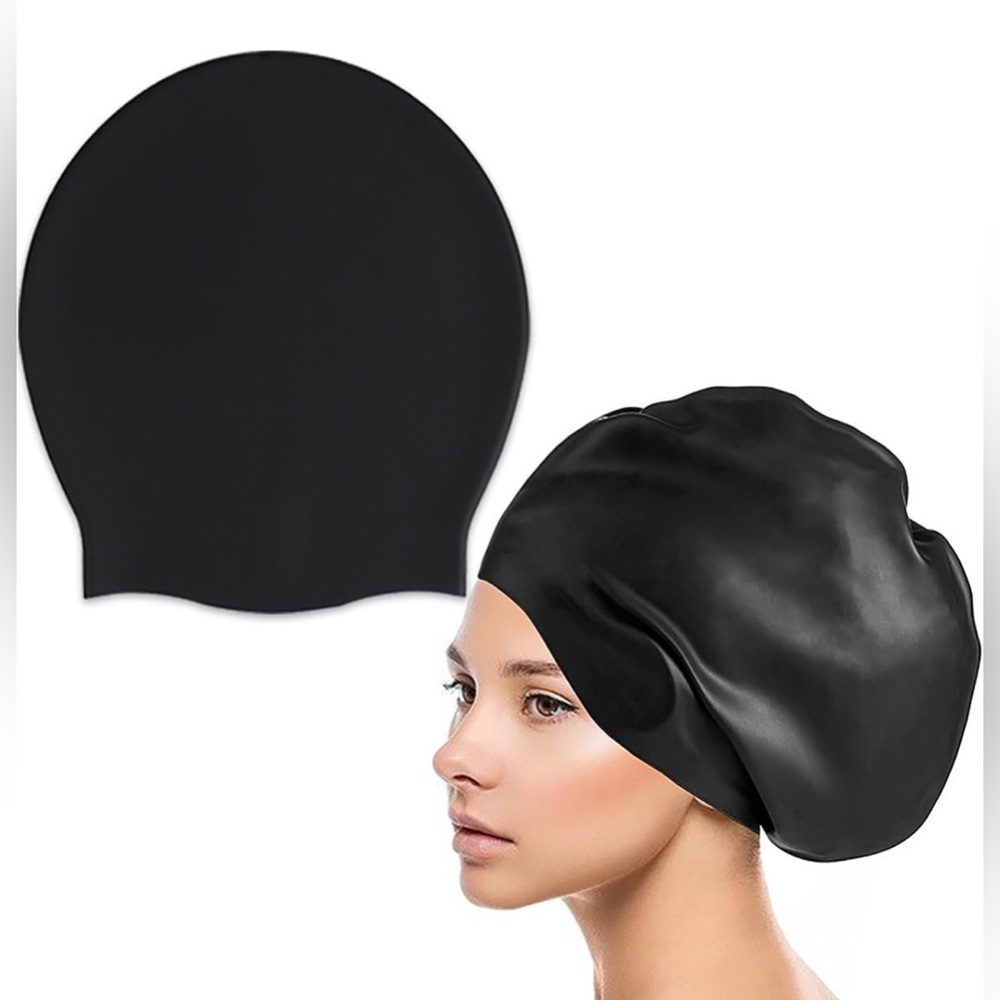 Xzhixiao Adult Silicone Swim Cap, Giant Oversized Ear Protection Swim Cap